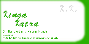 kinga katra business card